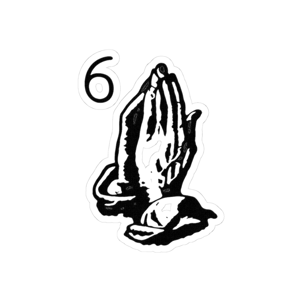 Drizzy Praying Hands Funny Hip-Hop Sticker - Official stickers merchandise