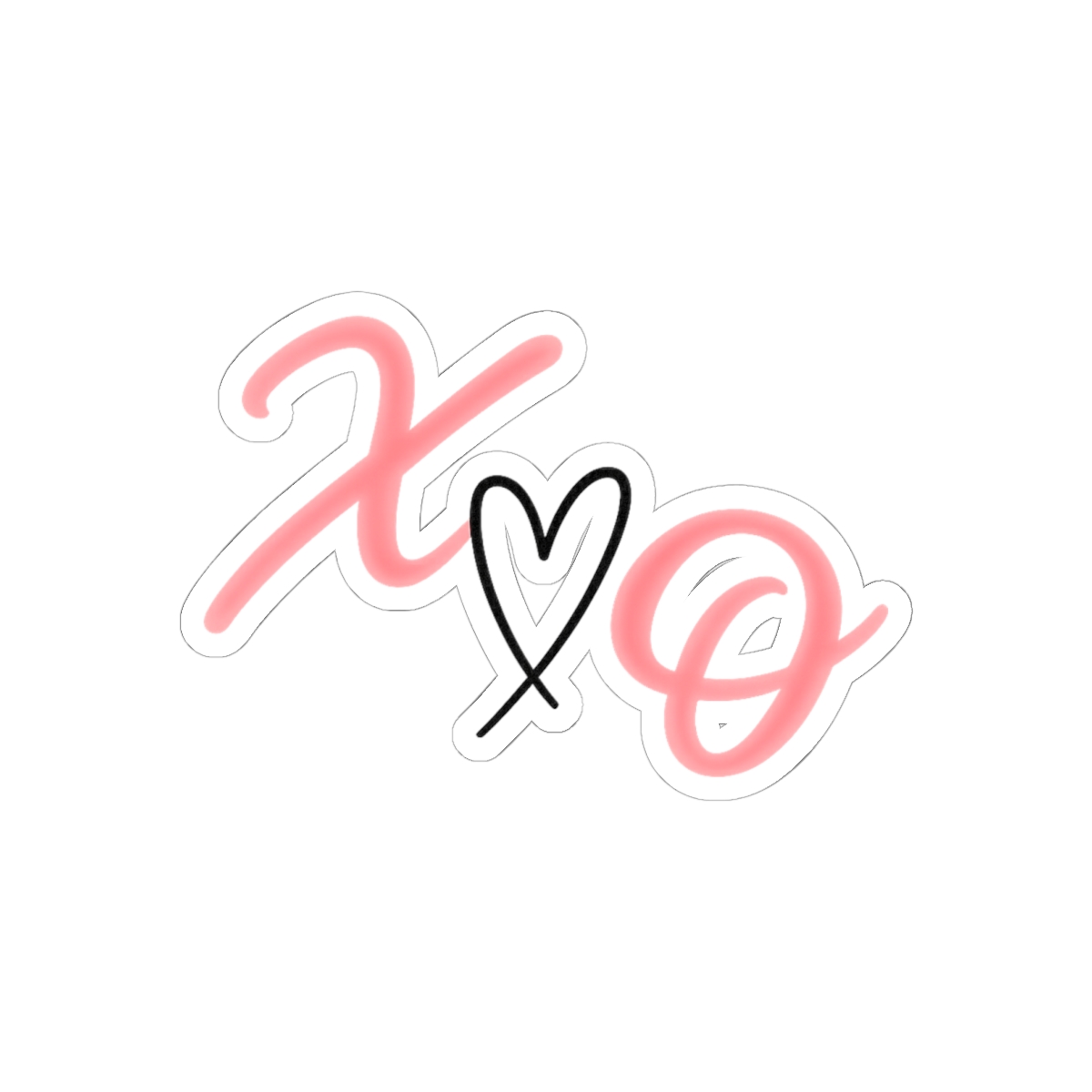 Cute XO Hugs and Kisses Sticker | Playful Vinyl Decal