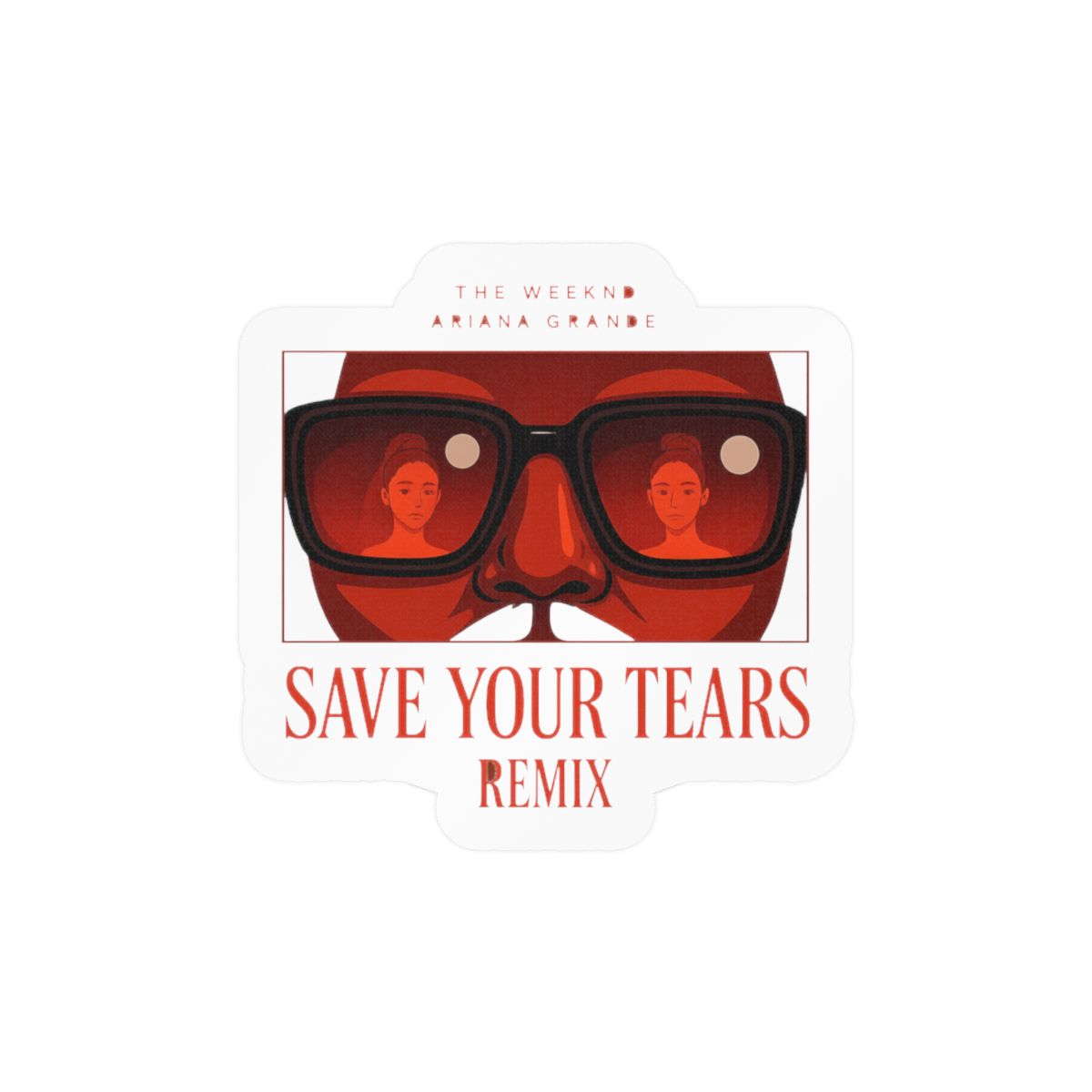 Save Your Tears The Weeknd Bold Typography Vinyl Sticker | Music Fandom Decal - Official stickers merchandise